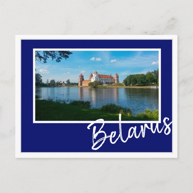 Belarus Mir Castle Architecture Nature Postcard (Front)