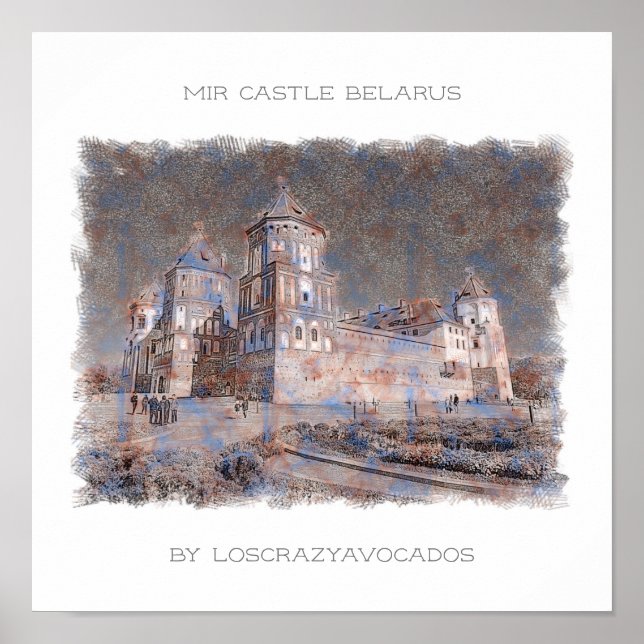 Belarus Mir Castle Architecture Nature Poster (Front)