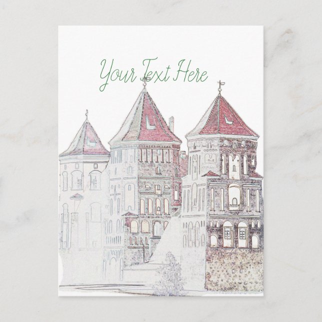 Belarus Mir Castle Architecture Postcard (Front)