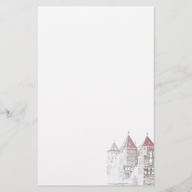 Belarus Mir Castle Architecture Stationery (Front)