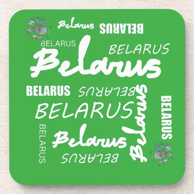 Belarus National Corn Flower Beverage Coaster (Front)