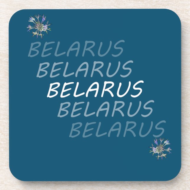 Belarus National Corn Flower Beverage Coaster (Front)