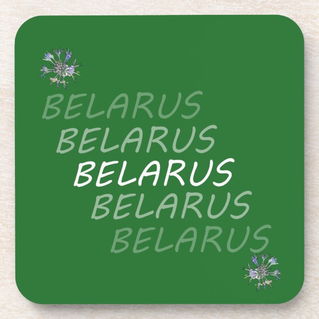 Belarus National Corn Flower Beverage Coaster (Front)