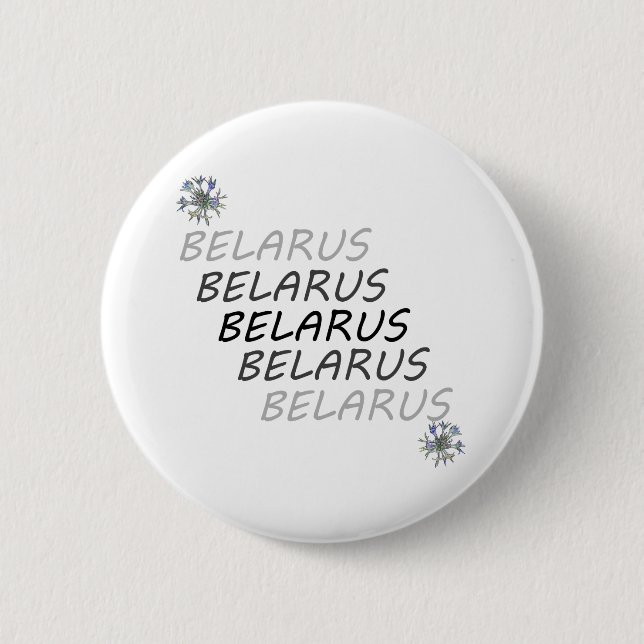 Belarus National Corn Flower Button (Front)