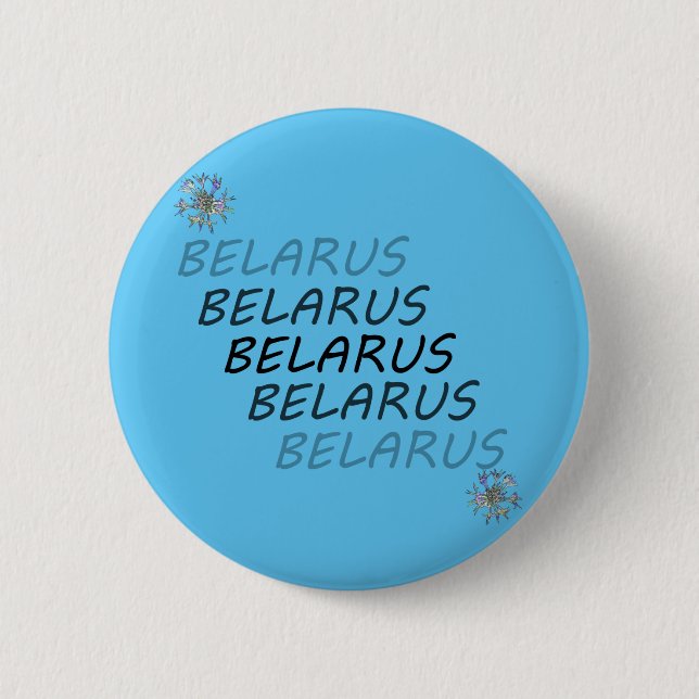 Belarus National Corn Flower Button (Front)