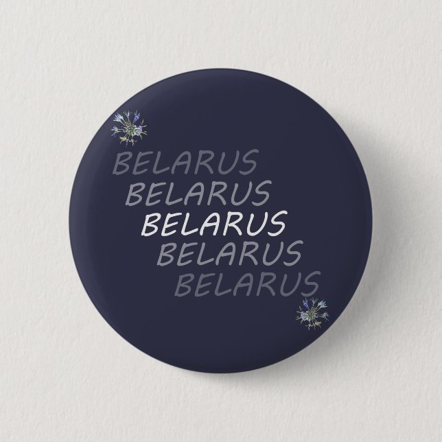 Belarus National Corn Flower Button (Front)
