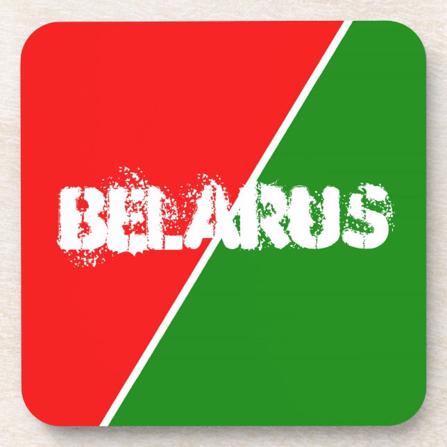 Belarus National Flag Colours Beverage Coaster (Front)