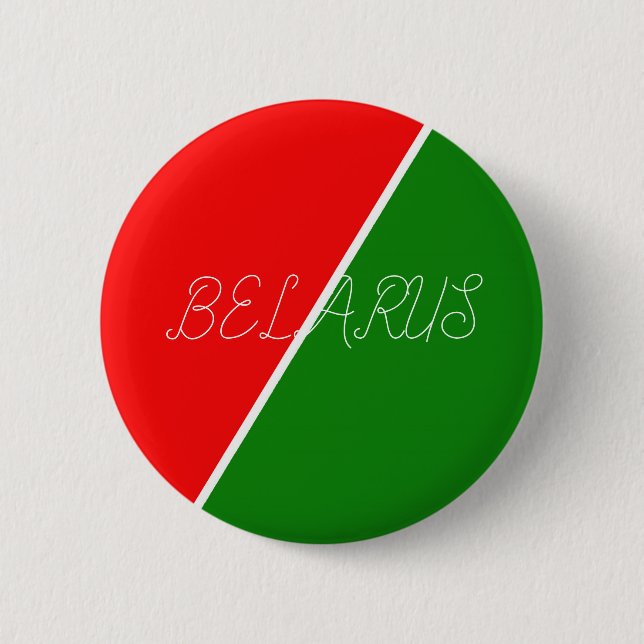 Belarus National Flag Colours Button (Front)
