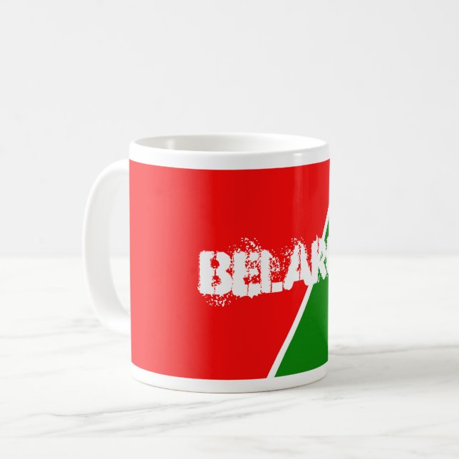Belarus National Flag Colours Coffee Mug (Front Left)