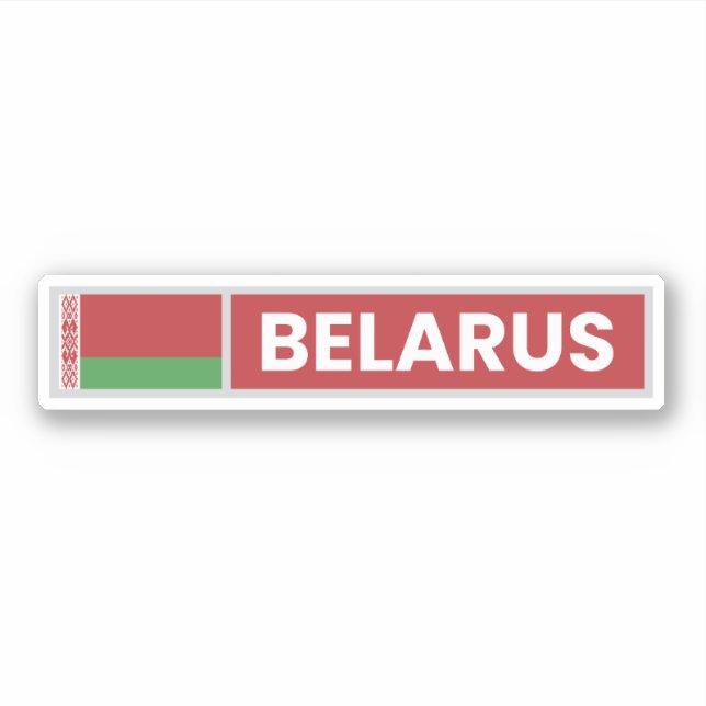 Belarus National Flag Sticker (Front)