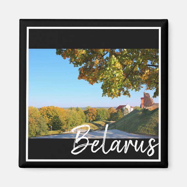 Belarus Navahrudak Castle Architecture Magnet (Front)