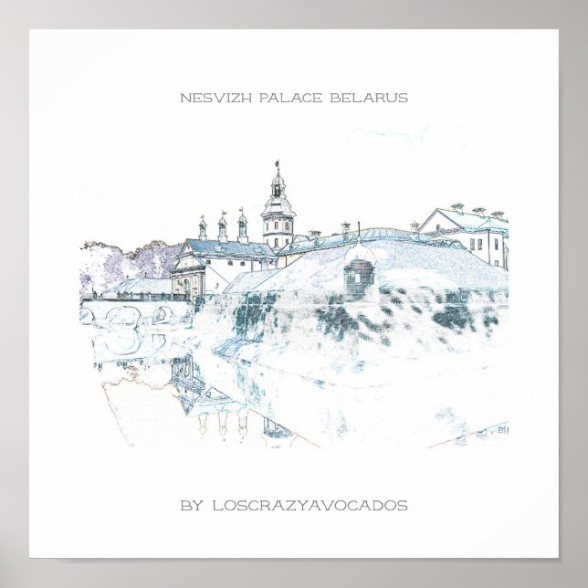 Belarus Nesvizh Palace Architecture Nature Poster (Front)