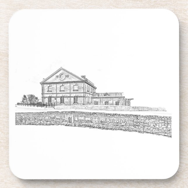 Belarus Orsha Architecture Beverage Coaster (Front)