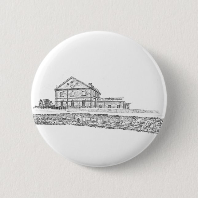 Belarus Orsha Architecture Button (Front)