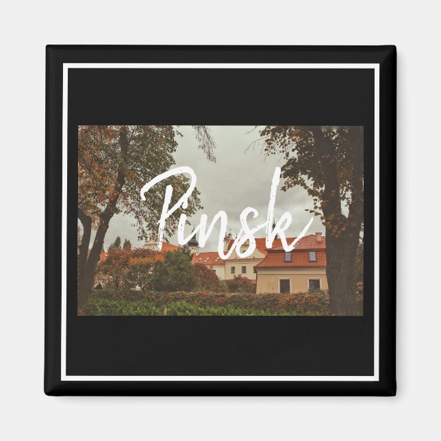 Belarus Pinsk Architecture Cityscape Magnet (Front)