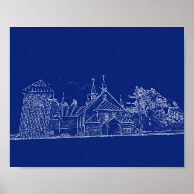 Belarus Porechye Parecca Architecture Catholic Poster (Front)