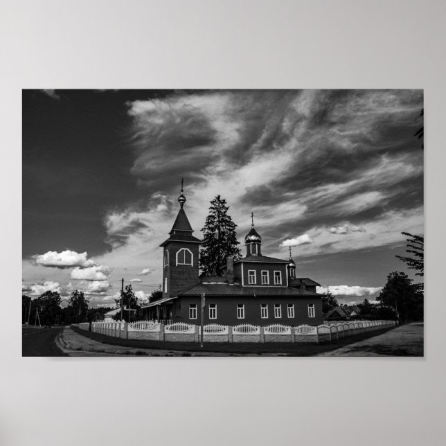 Belarus Porechye Parecca Architecture Church  Poster (Front)