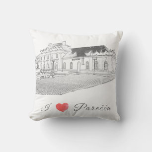 Belarus Porechye Parecca Architecture Station Throw Pillow