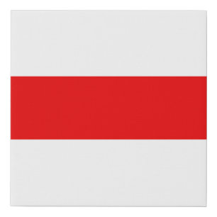 Belarus protest flag symbol red white revolution f faux canvas print
