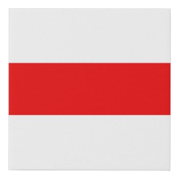 Belarus Protest Flag Symbol Red White Revolution F Faux Canvas Print by tony4urban at Zazzle