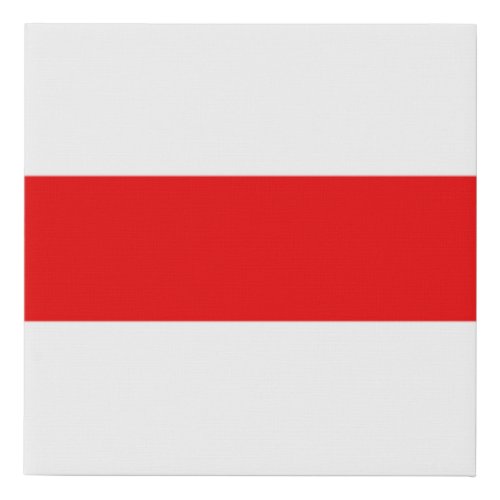 Belarus protest flag symbol red white revolution f faux canvas print