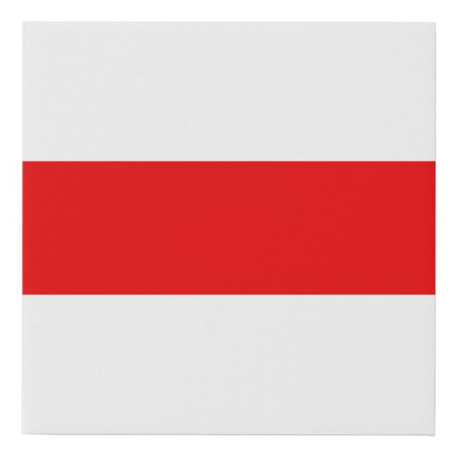 Belarus protest flag symbol red white revolution f faux canvas print (Front)