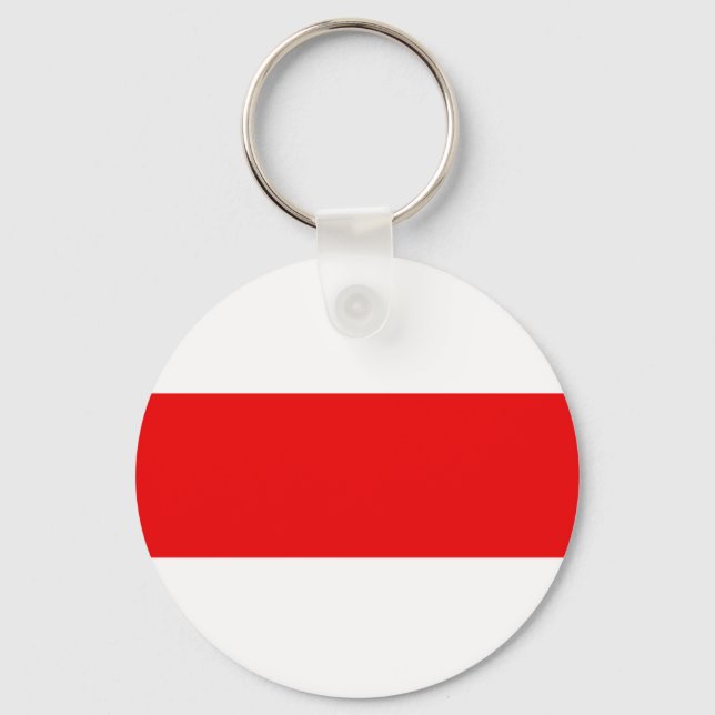 Belarus protest flag symbol red white revolution f keychain (Front)