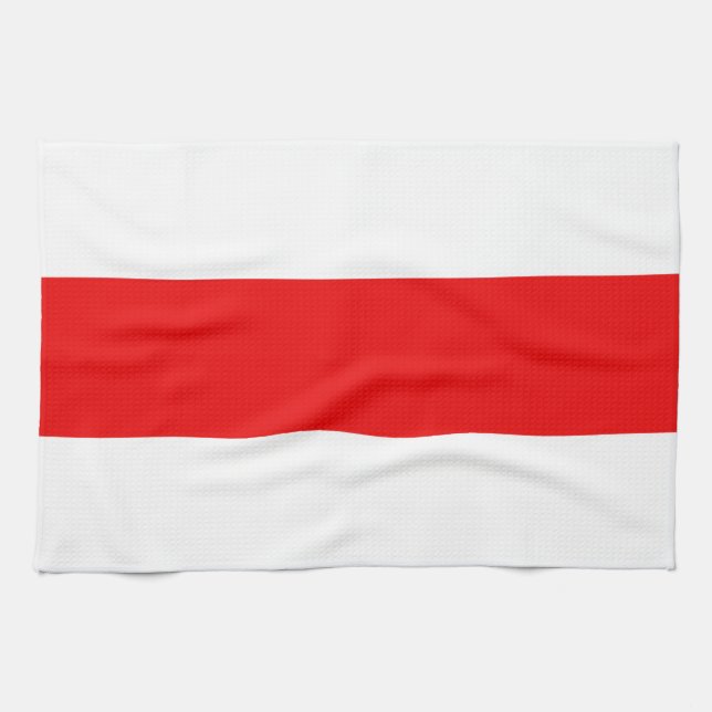 Belarus protest flag symbol red white revolution f kitchen towel (Horizontal)