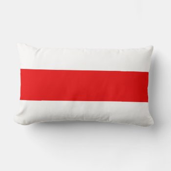 Belarus Protest Flag Symbol Red White Revolution F Lumbar Pillow by tony4urban at Zazzle