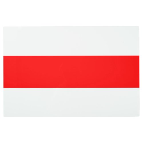 Belarus protest flag symbol red white revolution f metal print