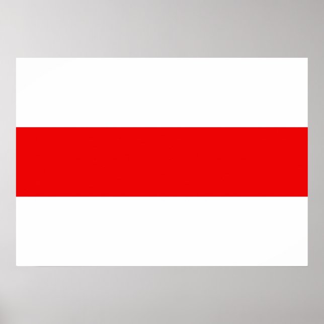 Belarus protest flag symbol red white revolution f poster (Front)