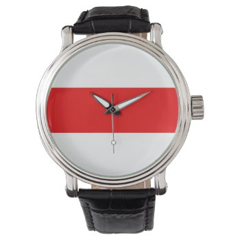 Belarus Protest Flag Symbol Red White Revolution F Watch by tony4urban at Zazzle
