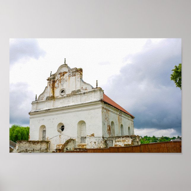 Belarus Slonim Great Synagogue Architecture Poster (Front)