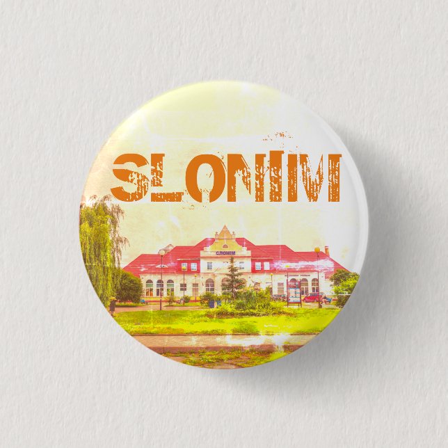 Belarus Slonim Train Station Architecture Button (Front)