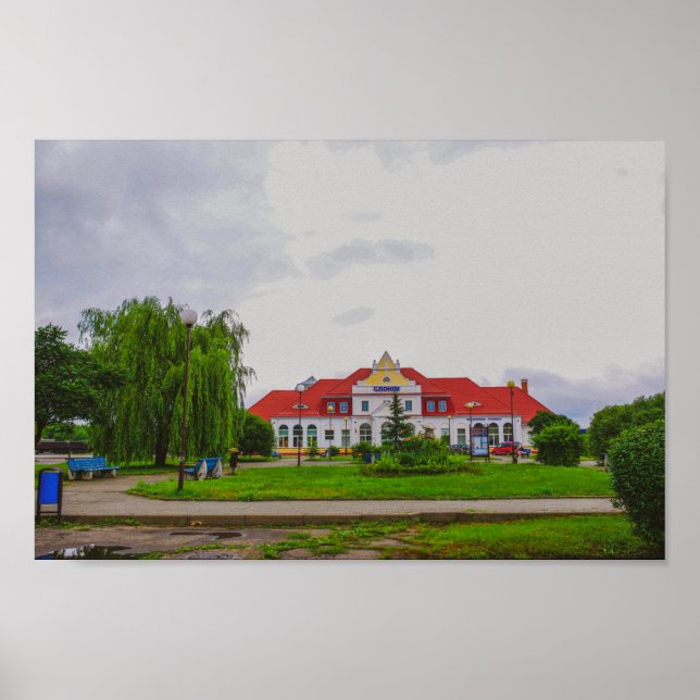 Belarus Slonim Train Station Architecture Poster (Front)