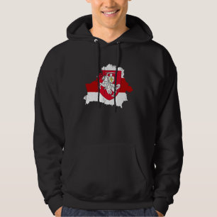 Belarus White Red Pagonya Flag Support Belarus Pro Hoodie