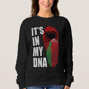 Belarusian And Albanian Mix DNA Flag Heritage Sweatshirt