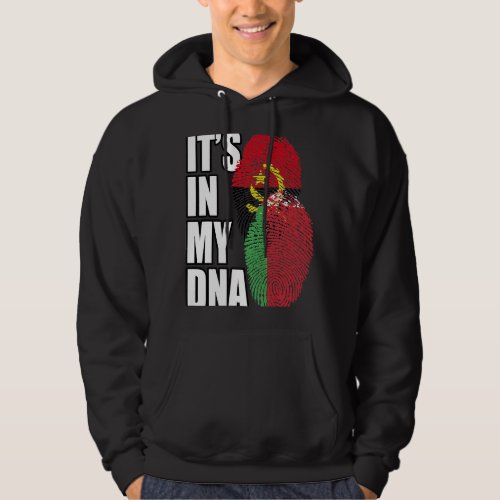 Belarusian And Angolan Mix DNA Flag Heritage Hoodie