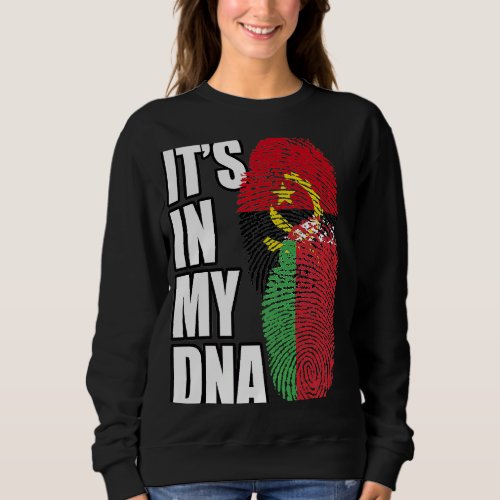 Belarusian And Angolan Mix DNA Flag Heritage Sweatshirt