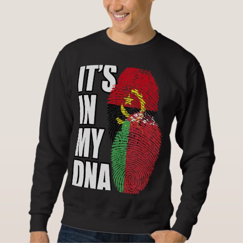 Belarusian And Angolan Mix DNA Flag Heritage Sweatshirt