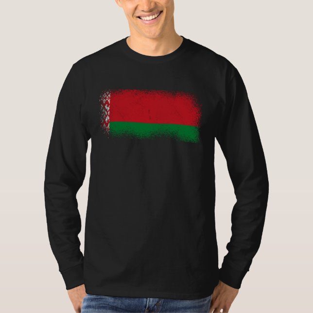 Belarusian Flag Belarus T-Shirt (Front)