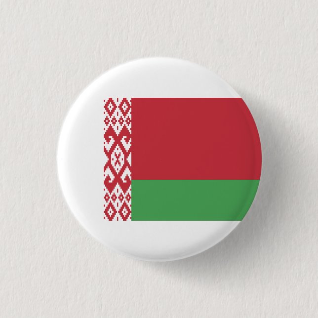 Belarusian Flag, Flag of Belarus Button (Front)