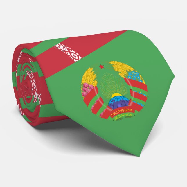 Belarusian Flag, Flag of Belarus Neck Tie (Rolled)