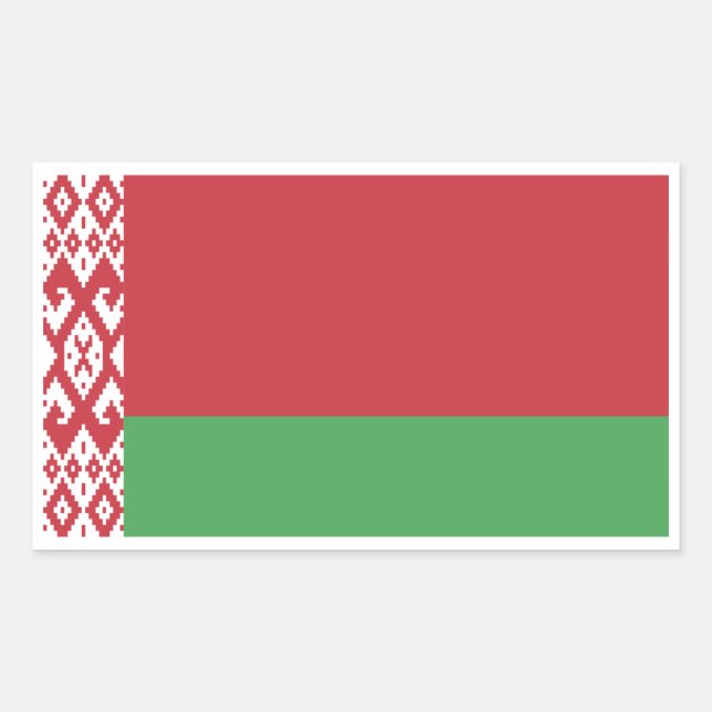 Belarusian Flag, Flag of Belarus Rectangular Sticker (Front)