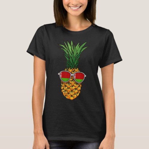 Belarusian Pineapple Belarus Flag Sunglasses Summe T_Shirt