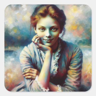 BELA'S STARE SQUARE STICKER