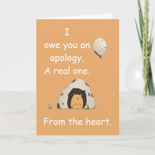 Belated Birthday Bear Cave Apology Humor Gift Card