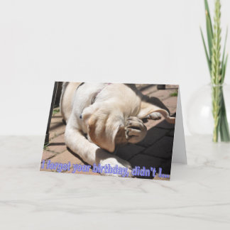 Belated Birthday Card