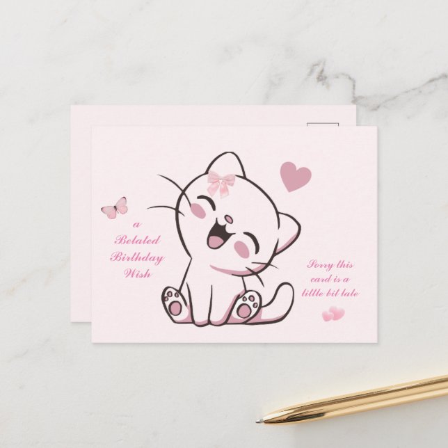 Belated Birthday Card (Front/Back In Situ)