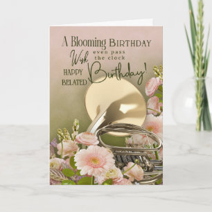 Belated Birthday Card For French Horn Player